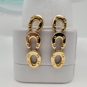 ✨2/$10✨ Horseshoe Cowboy Horse Gold-tone Dangle Earrings